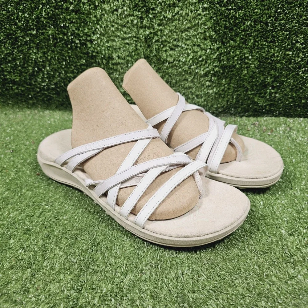 Merrell Harbor White Beige Strappy Athletic Comfort Sandals Womens Size 11